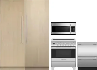 5 Piece Package Includes Refrigerator, Freezer, Range, Microwave And Dishwasher